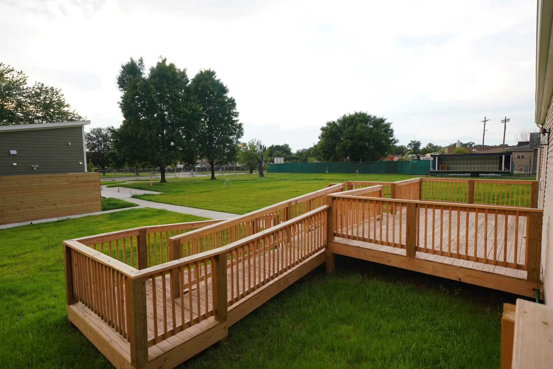 The open field at Jubilee Field, seen from the Galerie deck