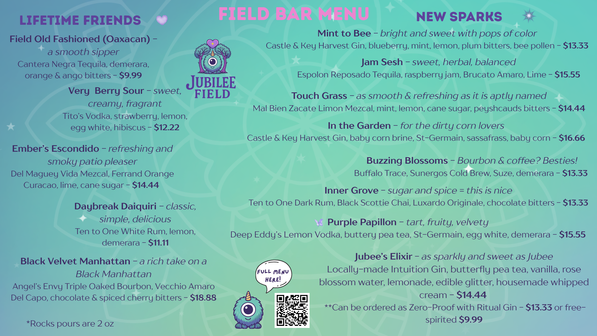 Menu from Field Bar